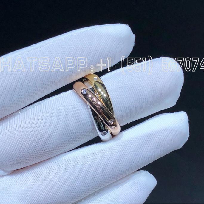 Custom Jewelry Cartier Trinity Ring Diamonds B4088500