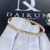Custom Jewelry Chaumet Bee My Love Half Pavé Diamond Bracelet in Rose Gold 083433