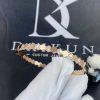 Custom Jewelry Chaumet Bee My Love Half Pavé Diamond Bracelet in Rose Gold 083433
