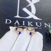 Custom Jewelry Marli Cleo Diamond Huggie Earrings In Yellow Gold And Lapis Lazuli CLEO-E20