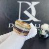 Custom Jewelry Boucheron Quatre Classique Large In18k Yellow, White, Pink Gold and Brown PVD Ring JRG00623