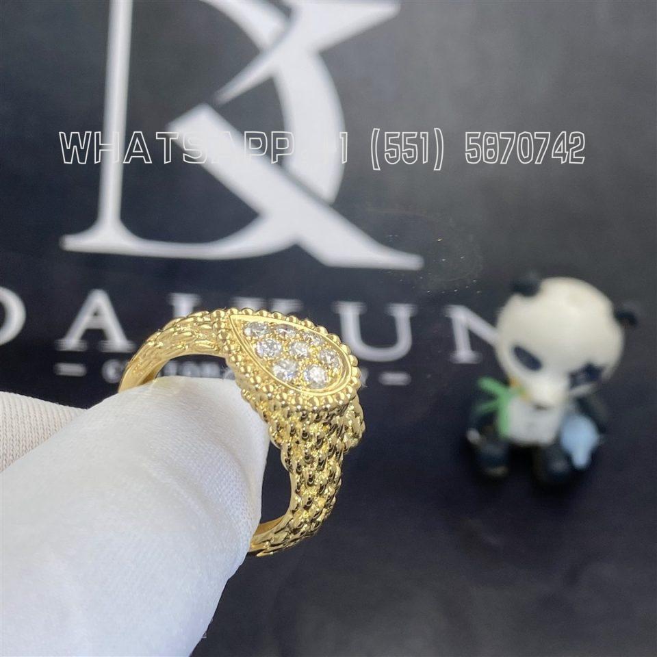 Custom Jewelry Boucheron Serpent Bohème Ring S Motif in 18k Yellow Gold JRG04CAB1