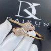 Custom Jewelry Bulgari Serpenti 18k Rose Gold Bracelet Set with Rubellite Eyes and Pavé Diamonds 356504