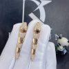 Custom Jewelry Bulgari Serpenti Partial Diamond Pave Drop Earrings in 18K Rose Gold