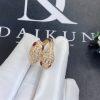 Custom Jewelry Bulgari Serpenti Seduttori 18k Rose Gold Double Head Ring Set with Rubellite Eyes and Pavé Diamonds 358090