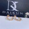 Custom Jewelry Bulgari Serpenti Viper Diamond Earrings in 18K Rose Gold 356175