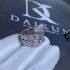 Custom Jewelry Bulgari Serpenti Viper Two-coil Ring in 18k White Gold, Set with Full Pavé Diamonds 345227