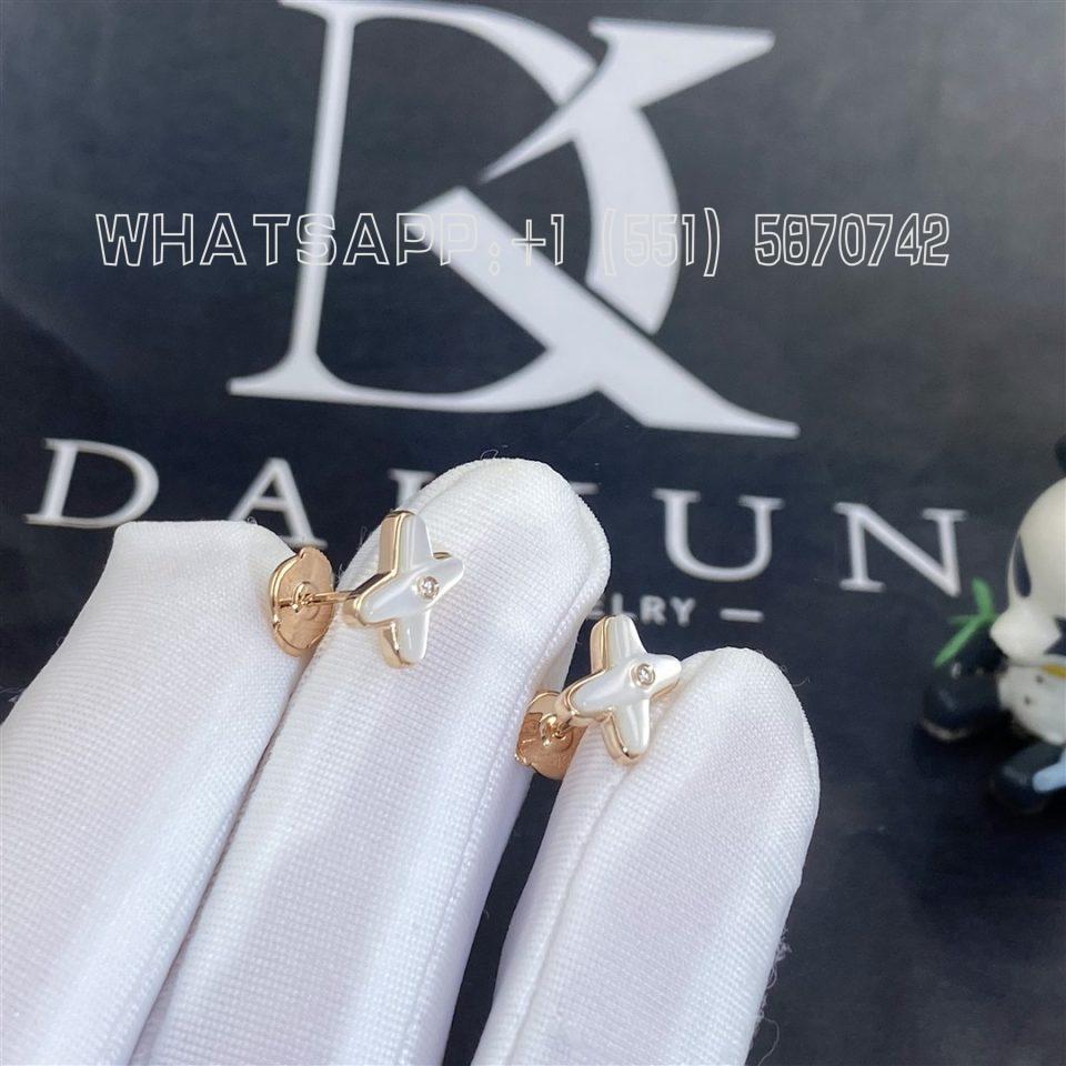 Custom Jewelry Chaumet Paris Jeux De Liens Earring Rose Gold and Mother-of-pearl 083469
