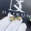 Custom Jewelry Marli Cleo Diamond Huggie Earrings In Yellow Gold And Green Agate CLEO-E20