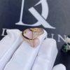 Custom Jewelry Marli Cleo Diamond Midi Ring In Rose Gold And Pink Agate CLEO-R47