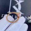 Custom Jewelry Marli Cleo Diamond Slim Ring In Rose Gold and Pink Agate CLEO-R1