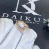 Custom Jewelry Marli Cleo Diamond Slim Ring In Rose Gold and White Agate CLEO-R1