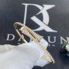 Custom Jewelry Marli Cleo Diamond Slim Slip-On Bracelet In Rose Gold And White Agate CLEO-B1