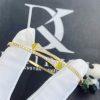 Custom Jewelry Marli Cleo Diamond Slim Slip-On Bracelet In Yellow Gold And Yellow Quartzite CLEO-B1