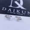 Custom Jewelry Marli Cleo Full Diamond Huggie Earrings in White Gold CLEO – E21