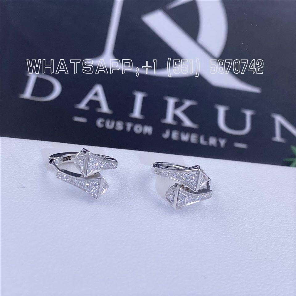 Custom Jewelry Marli Cleo Full Diamond Huggie Earrings in White Gold CLEO - E21