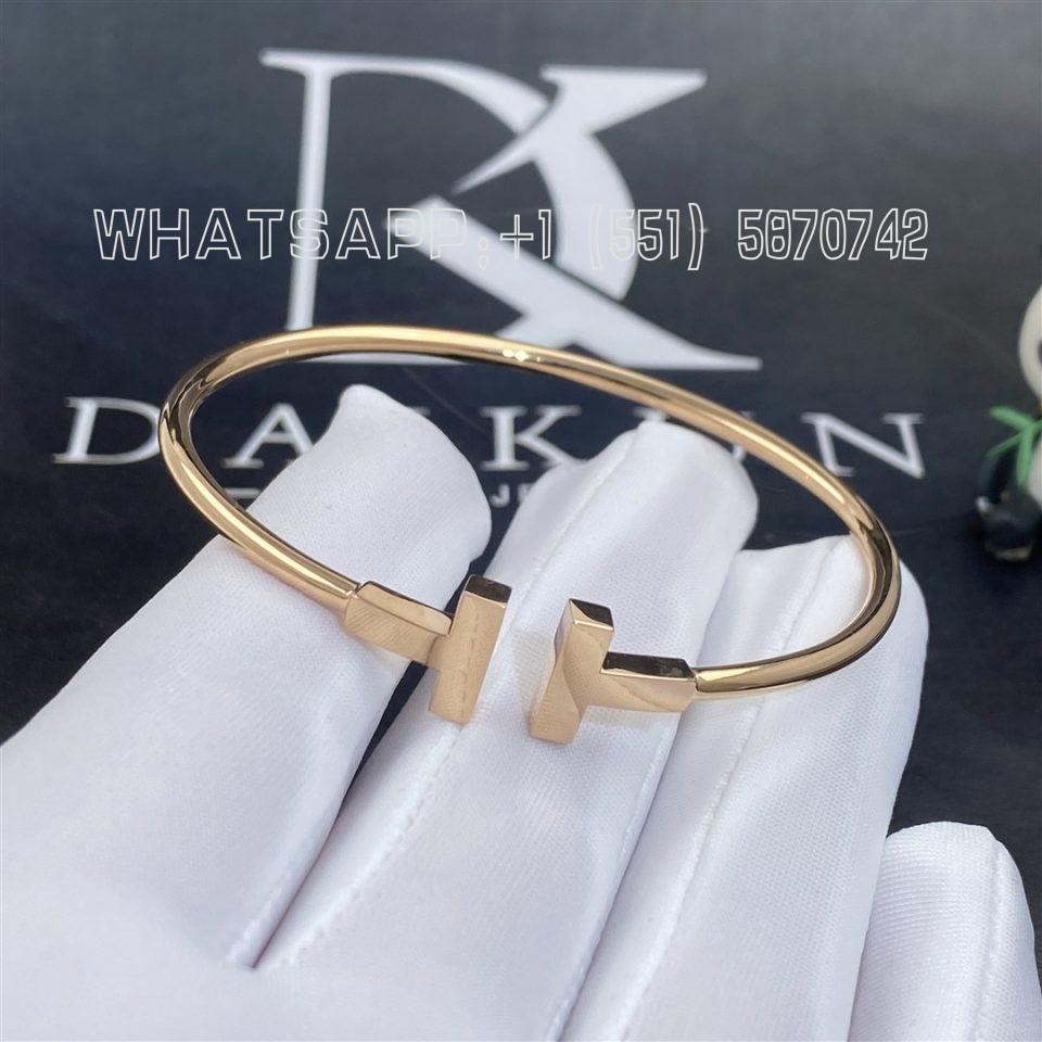 Custom Jewelry Tiffany T Wire Bracelet in 18k Rose Gold 60010744