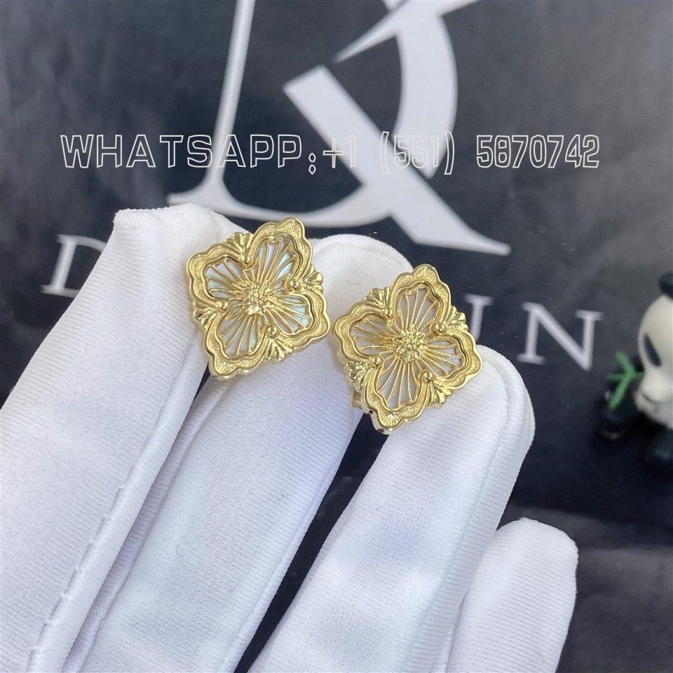 Custom Jewelry Buccellati Opera Tulle 18K Yellow Gold Mother-of-pearl Earrings