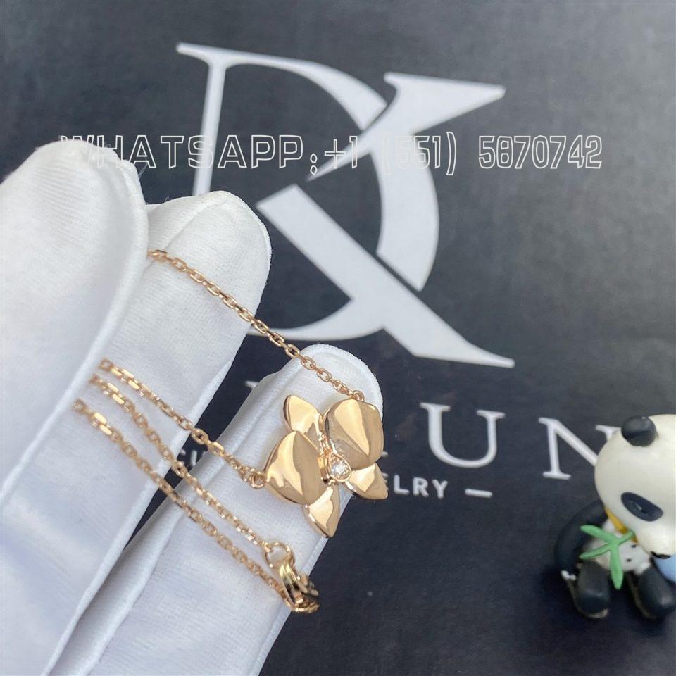 Custom Jewelry Cartier Caresse D’ORCHIDÉES Par Cartier Necklace in 18K Rose Gold and Diamonds B7015500