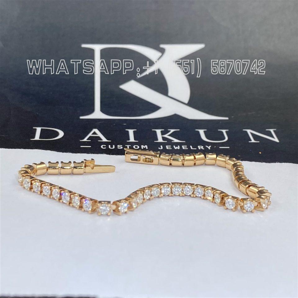 Custom Jewelry Cartier Essential Lines Bracelet in 18k Rose Gold and Diamonds N6708217