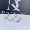 Custom Jewelry Cartier Juste un Clou Earrings in 18K White Gold and Diamonds B8301431