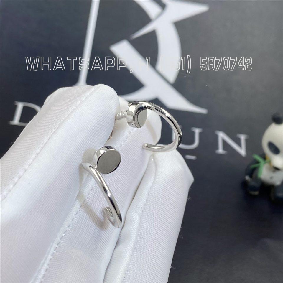 Custom Jewelry Cartier Juste un Clou Earrings in 18K White Gold B8301236