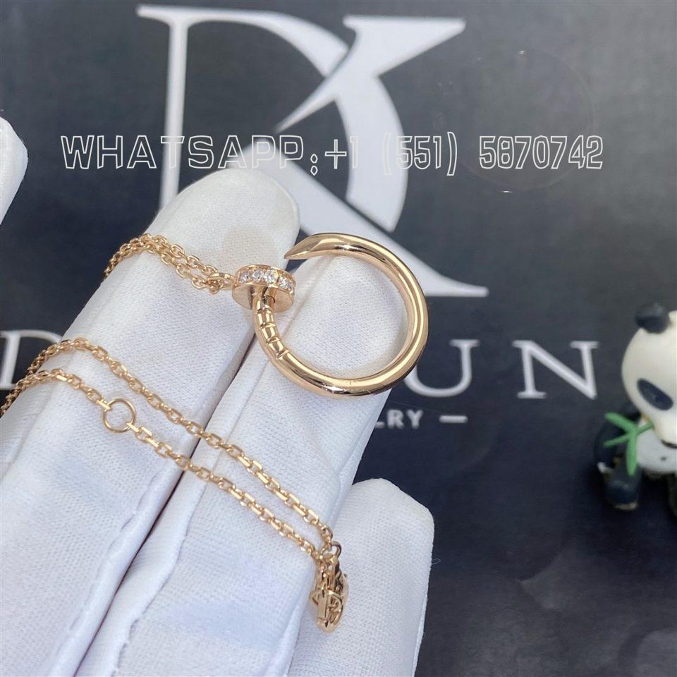 Custom Jewelry Cartier Juste un Clou Necklace in 18K Rose Gold and Diamonds B3047000