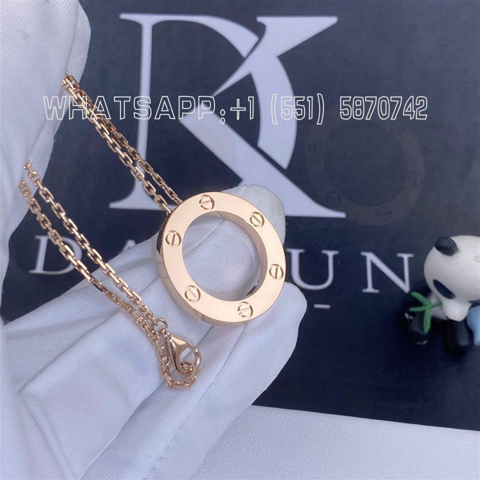Custom Jewelry Cartier Love Necklace in 18K Rose Gold B7014400