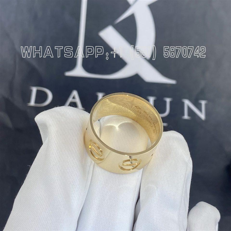 Custom Jewelry Cartier Love Ring in 18K Yellow Gold B4227800 - Width 11 mm