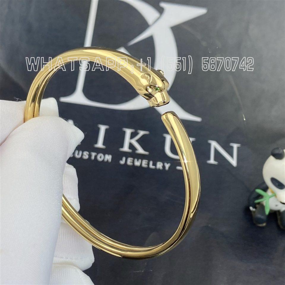 Custom Jewelry Cartier Panthère De Cartier Bracelet in 18K Yellow Gold, Onyx and Tsavorite Garnets B6067217