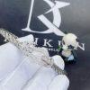 Custom Jewelry Fred Force 10 Bracelet 18k White Gold and Diamonds Large Model 0B0050-6B0109