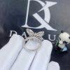 Custom Jewelry Graff Pavé Butterfly Diamond Ring in 18k White Gold RGR209