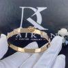 Custom Jewelry Hermes Collier de Chien Diamond 18K Rose Gold Bracelet SH H115406B 00ST