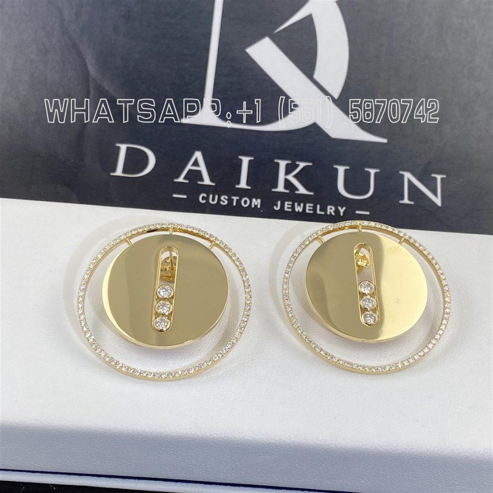Custom Jewelry Messika Lucky Move GM Yellow Gold Diamond Earrings 10818-YG