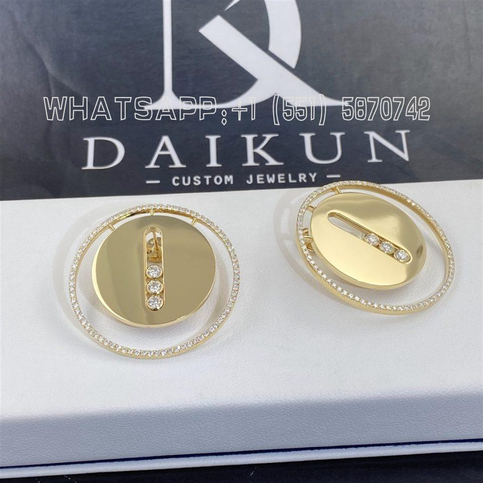Custom Jewelry Messika Lucky Move GM Yellow Gold Diamond Earrings 10818-YG