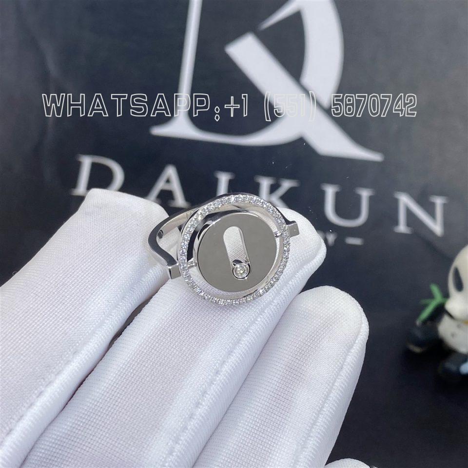 Custom Jewelry Messika Lucky Move White Gold Ring with Diamonds 07470-WG