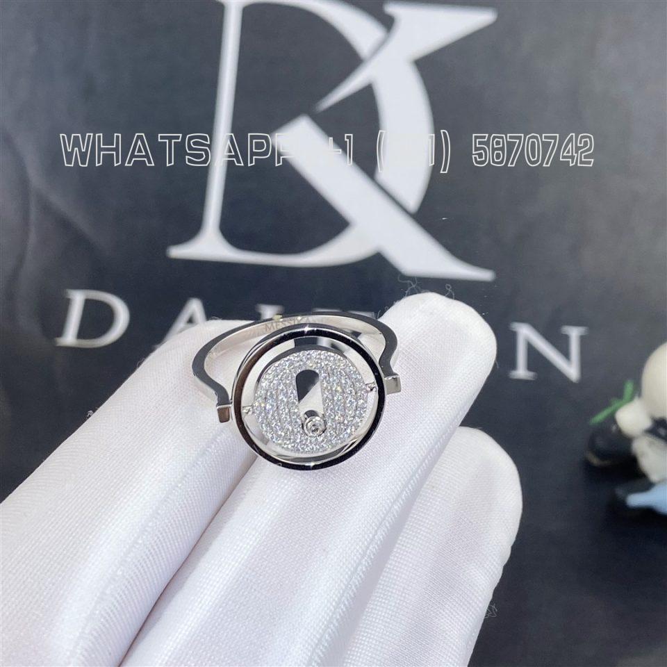 Custom Jewelry Messika Lucky Move White Gold Ring with Diamonds 07534-WG
