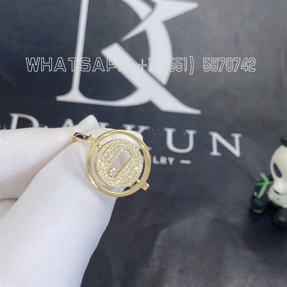 Custom Jewelry Messika Lucky Move Yellow Gold Ring with Diamonds 07534-YG