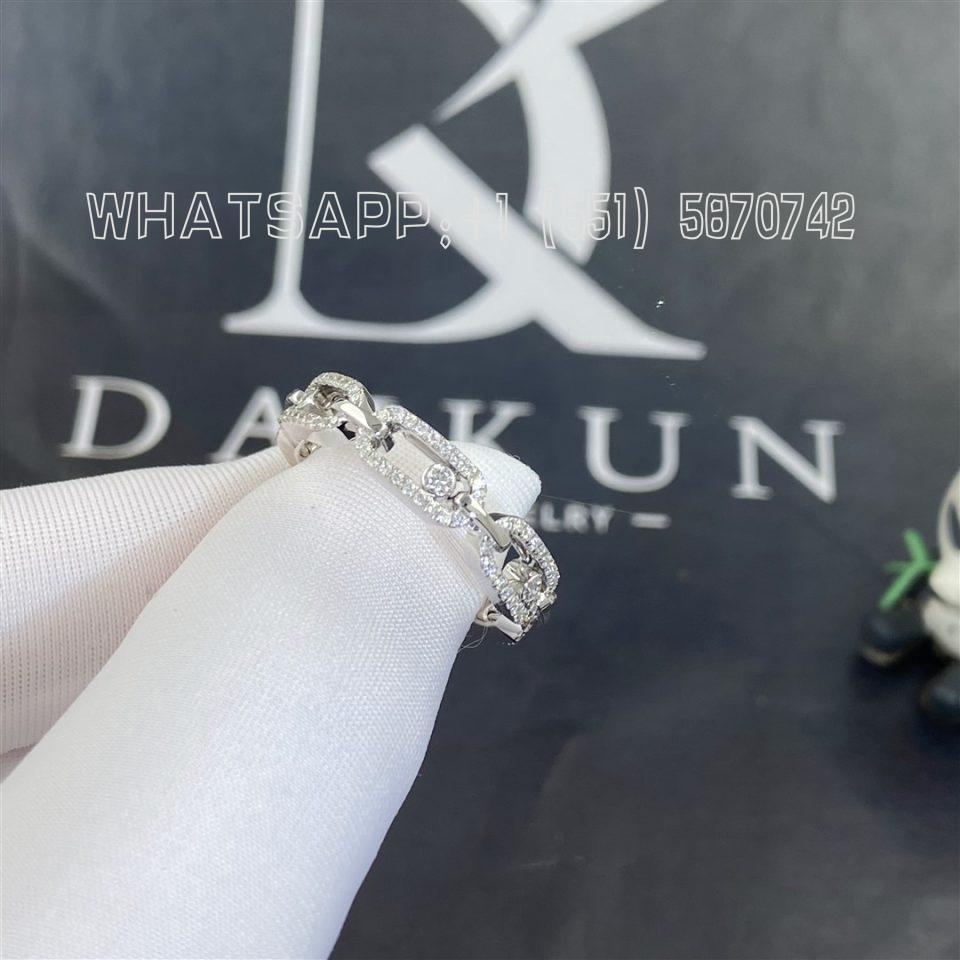 Custom Jewelry Messika Move Uno Multi Pave White Gold Ring with Diamonds 12012-WG