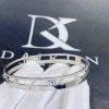 Custom Jewelry Messika White Gold Diamond Bracelet Move Romane Large Bangle 6747- WG