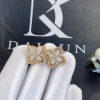 Custom Jewelry Roberto Coin Princess Flower Earrings in 18k Rose Gold and Diamond ADR888EA1837 -Width 20 mm