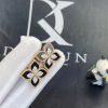 Custom Jewelry Roberto Coin Princess Flower Earrings with Diamonds and Black Jade ADV888EA1837 -Width 20mm