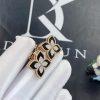 Custom Jewelry Roberto Coin Princess Flower Earrings with Diamonds and Black Jade ADV888EA1837 -Width 20mm