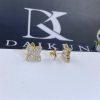 Custom Jewelry Roberto Coin Princess Flower Earrings with Diamonds in 18k Yellow Gold ADR777EA0639 – Width 15mm