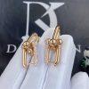 Custom Jewelry Tiffany HardWear Link Earrings in 18k Rose Gold with Pavé Diamonds 68692520