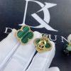 Custom Jewelry Van Cleef & Arpels Magic Alhambra Earrings in 18K Yellow Gold and Malachite VCARO3MH00