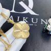 Custom Jewelry Van Cleef & Arpels Magic Alhambra long necklace Guilloché Yellow Gold VCARP4KO00