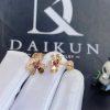 Custom Jewelry Van Cleef & Arpels Frivole earrings mini model in 18K Rose gold and Ruby VCARP7SA00