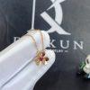 Custom Jewelry Van Cleef & Arpels Frivole pendant mini model in 18K Rose gold and Ruby VCARP7S800