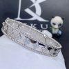Custom Jewelry Van Cleef & Arpels Perlée clovers bracelet  in 18K White gold and Diamond VCARO25M00
